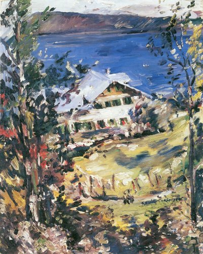 Walchensee, Country House with Laundry Place by Lovis Corinth